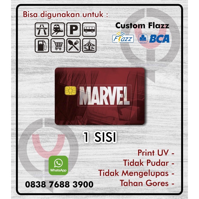 

TERBARU Termurah!!! Custom Kartu FLAZZ BCA 1 sisi, Flazz Gen 2 Code 2348