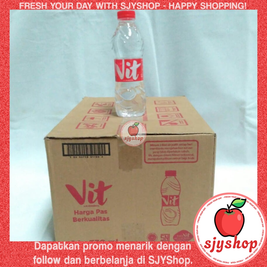 

VIT Botol Air Mineral 330 ml / 1 dus isi 24 pcs / ready INSTANT / Produk Hemat - SJYShop