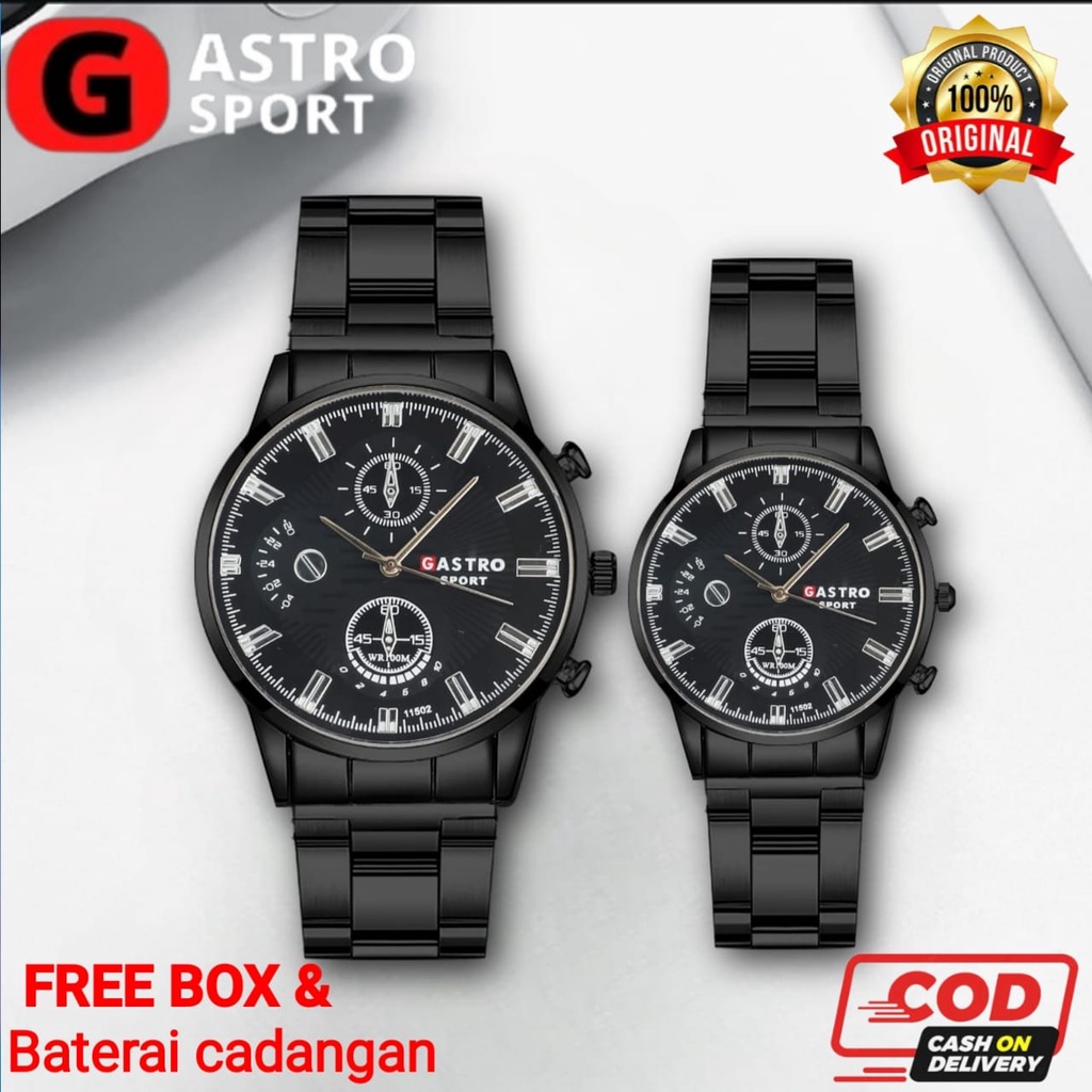 JAM TANGAN COUPLE GASTRO RANTAI / JAM TANGAN PASANGAN COUPLE GASTRO ANALOG QUARTZ CHRONO OFF STAINLESS ORIGINAL / JAM TANGAN PRIA DAN WANITA RANTAI TERBARU