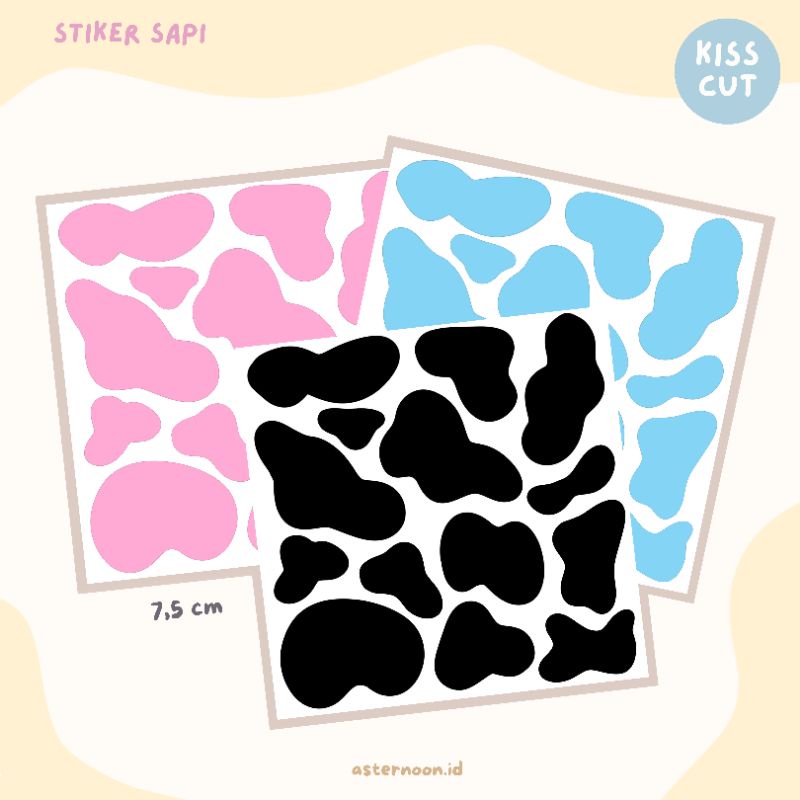 

Stiker Sapi Cow Sticker Milky Irregular Abstrak Deco Journal by asternoon.id