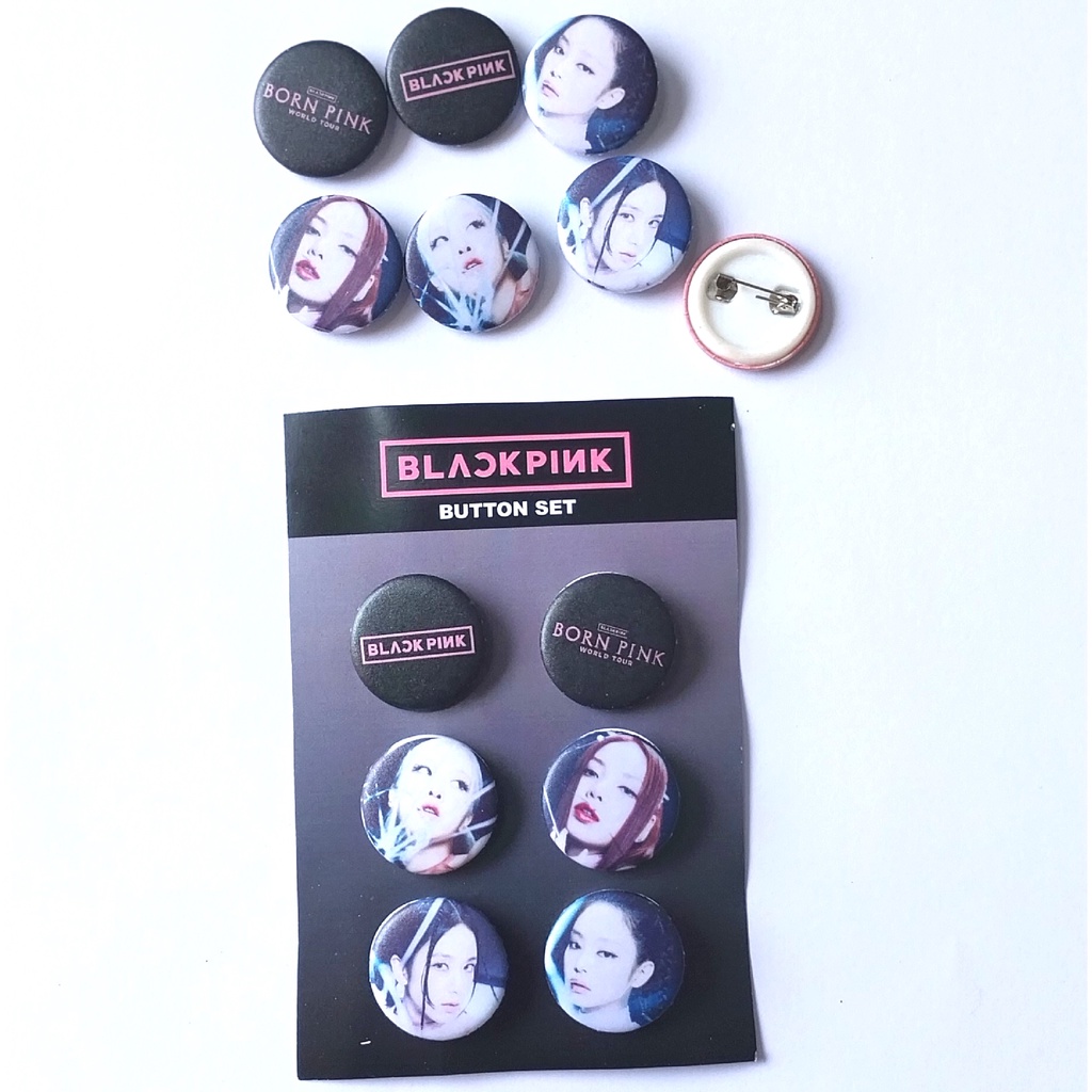 BLACKPINK  PIN BUTTON SET BORN PINK BROS BUDGE SIZE 2,5 cm