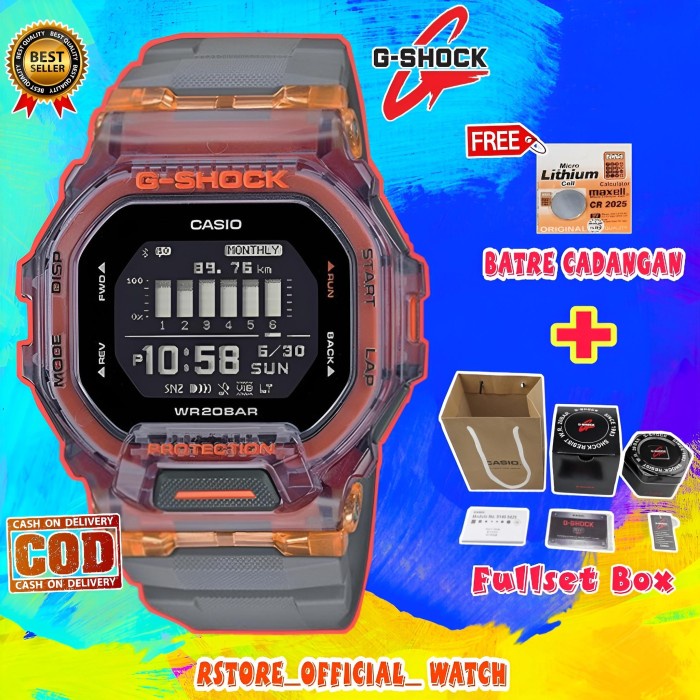 Jam Tangan G Shock Gbd 200 Gbd-200Sm-1A5 Original Bm Auto Light Aktif