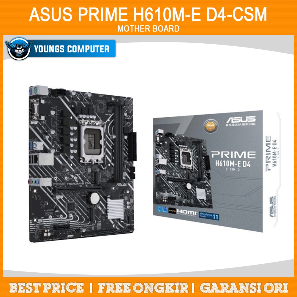 ASUS PRIME H610M-E D4-CSM | Motherboard Intel Gen 12 LGA1700 DDR4