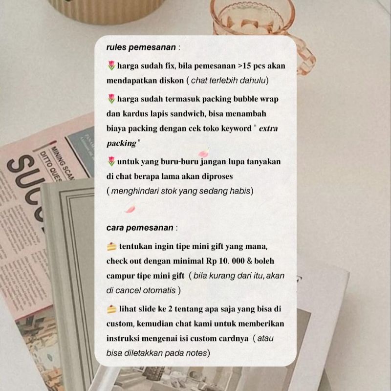 [ read capt ] mini gift snack custom | hadiah kecil uts uas valentine graduasi ✨