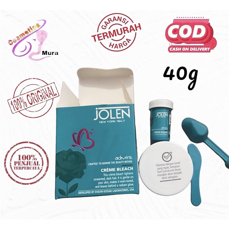 [ 40 gr ] creme bleach - jolen new york cream bleach 40 gr || bleaching badan dan bulu jolen 40gr