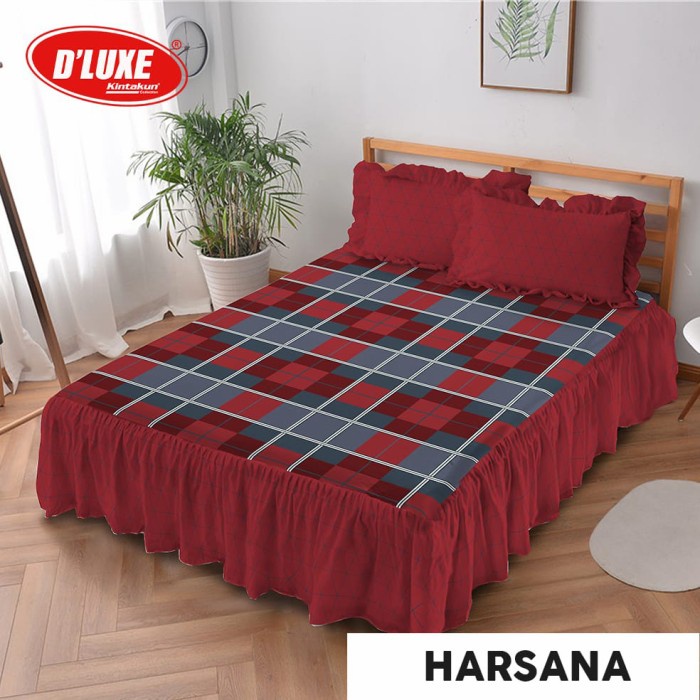Sprei King Rumbai Kintakun Deluxe Harsana 180x200 cm - SPREI RUMBAI {Property Off Liliy Grosir Sprei