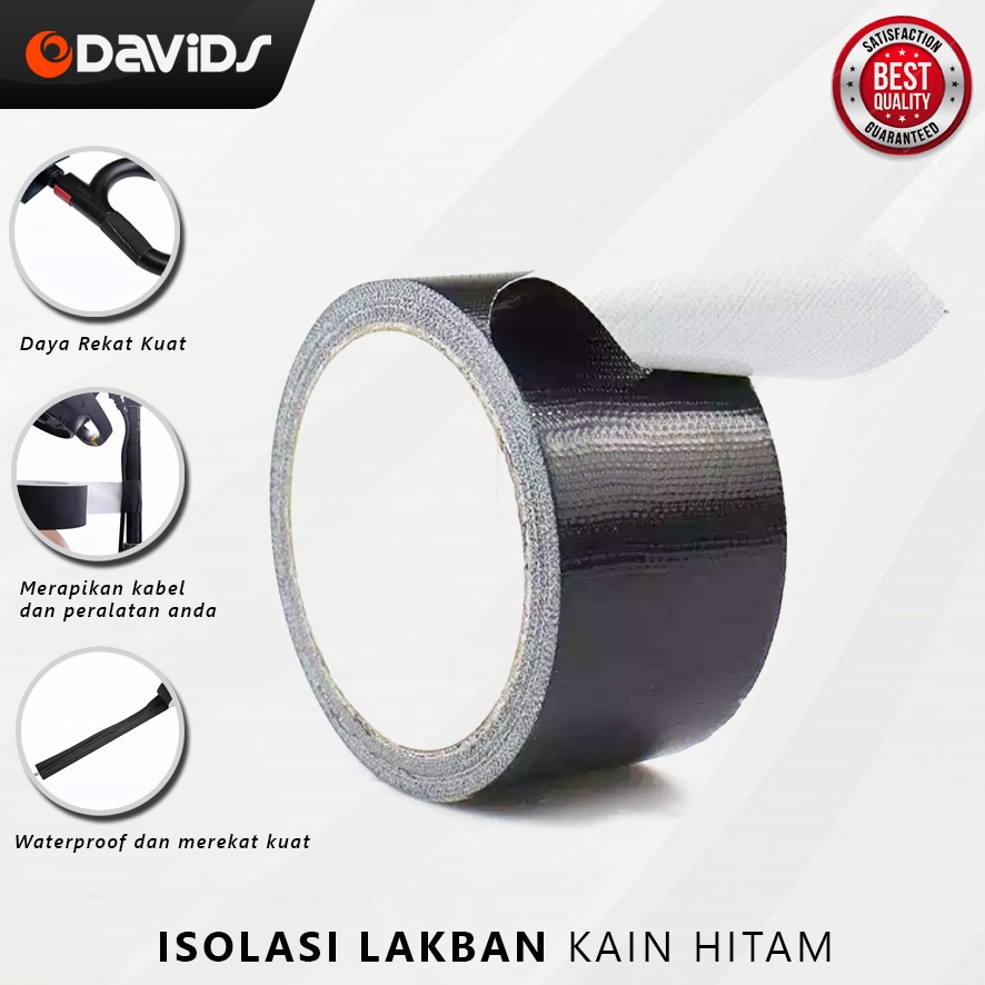 Lakban Hitam Kain Isolasi Jilid Cloth Tape Solasi Selotip Serbaguna