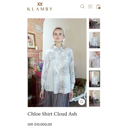 Sale WearingKlamby Chloe Shirt Cloud Ash