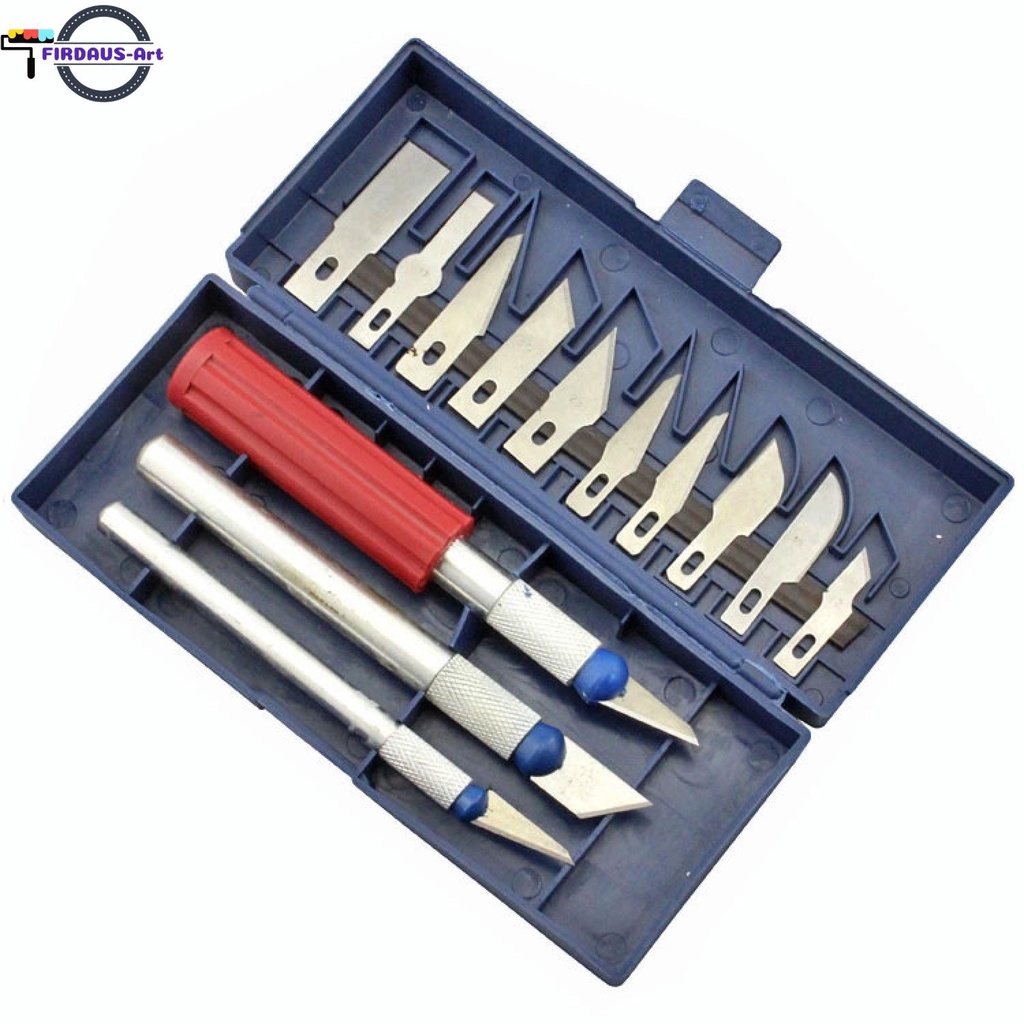 

KNIFEZER Set Pisau Ukir Seni 13 in 1 Crafting Knife 3 Handle - A-003