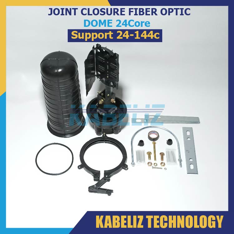 JOINT CLOSURE DOME FIBER OPTIC 24 CORE 24C MURAH JOINT BOX DOME JOIN CLOSURE 24CORE