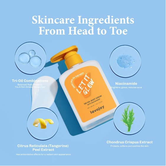 LVJ lavojoy Let It Glow Body Serum Dancing In The Mist | Body Lotion | Hyaluronic Acid | Handbody