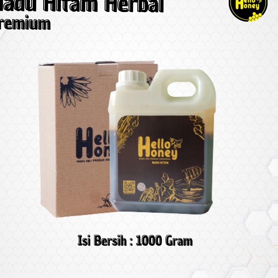 

READY ✅Madu asli Madu Hitam Herbal Asli 1 KG (Pahit) Hello Honey|SQ7