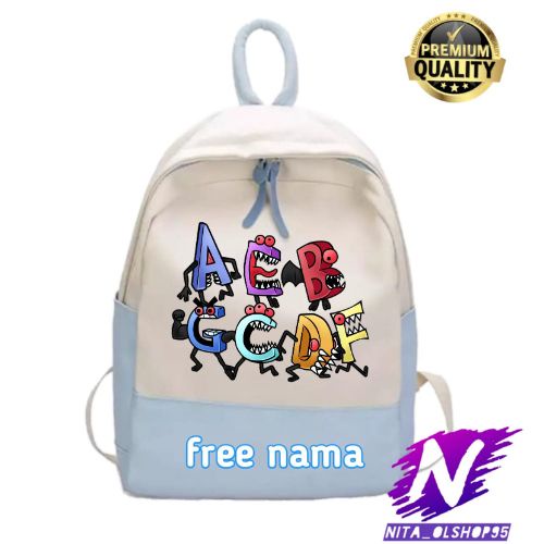 tas alphabet ransel sekolah anak dark deception