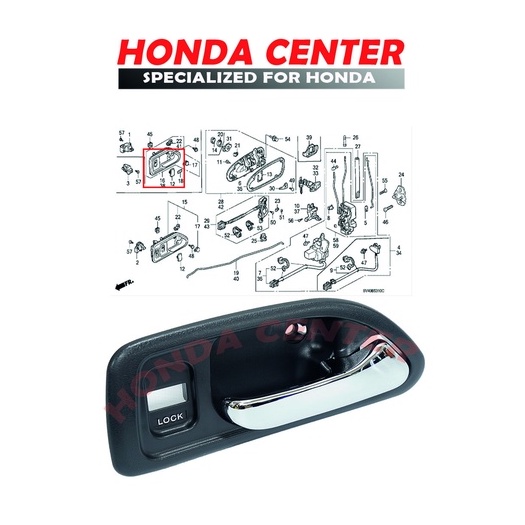 Handle handel tarikan gagang pegangan pintu dalam depan kanan kiri accord cielo 1994 1995 1996 1997