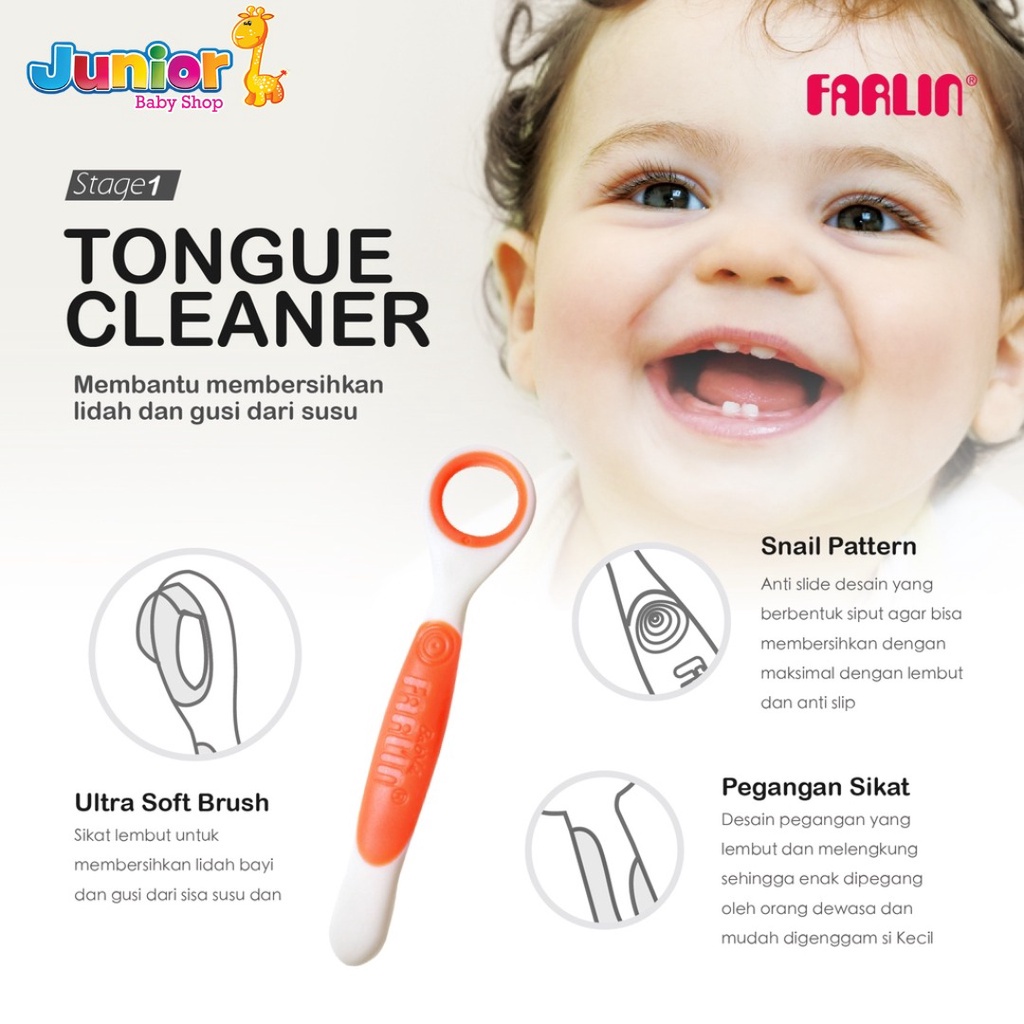 Farlin Stage 1 Tongue  - Pembersih Lidah Bayi