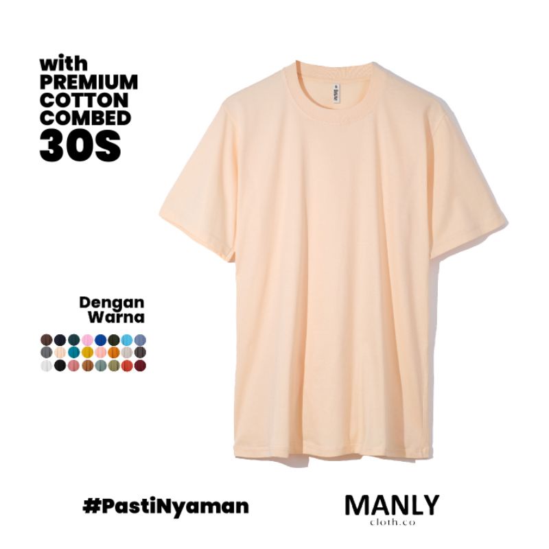 MANLY KAOS CREAM POLOS PREMIUM COMBED 30S