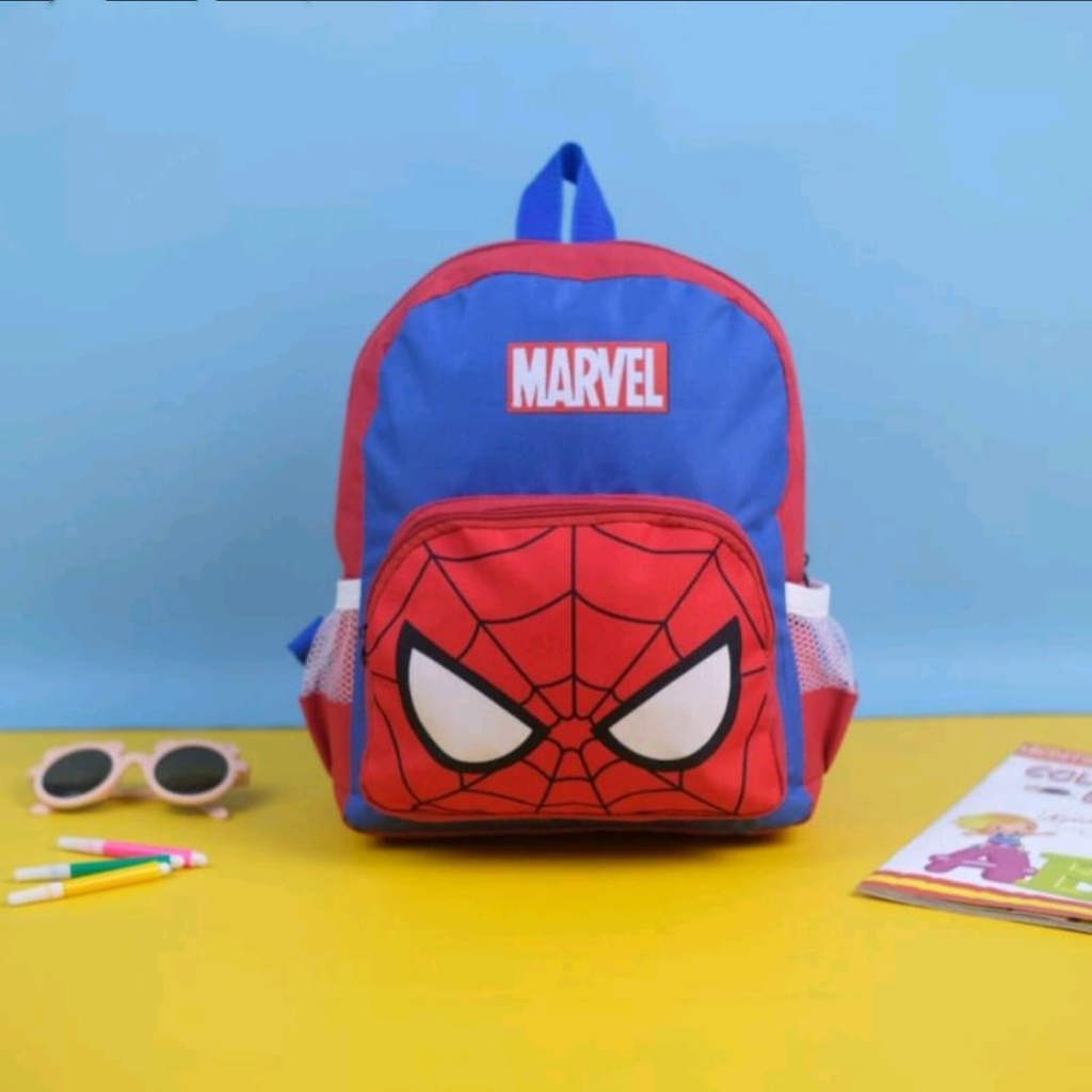 Tas Ransel anak sekolah Terbaru - Tas Ransel anak sekolah Paud Dan TK - Tad Ransel anak sekolah Karakter - Tas ransel anak sekolah Multifungsi - Tas Ransel anak sekolah Marvel