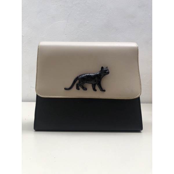 Mannequin plastic color block kitty bags tas lucu