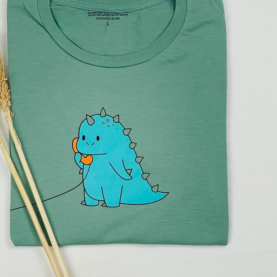 Restock KAOS SAGE GREEN OVERSIZE | BAJU TSHIRT TUMBLR TEE MATCHA AVOCADO DINO TOTORO MINT HIJAU KATU