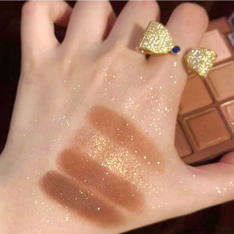 DIKALU Eyeshadow Chocolate Korean Palette 9 Warna Matte Pigmented XX004