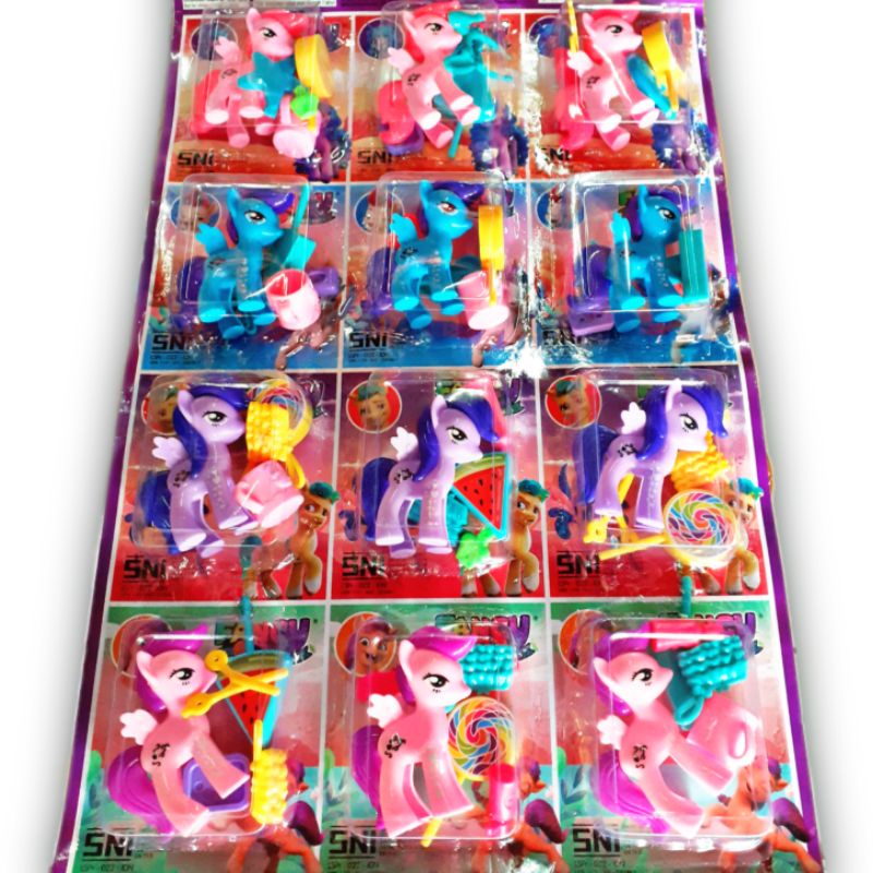 MAINAN ANAK KUDA PONI SET LUCU isi 12pcs/Lembar