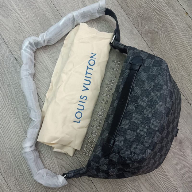 Waistbag LV Damier Black Belt Bag Tas Pinggang Super Premium Import Quality