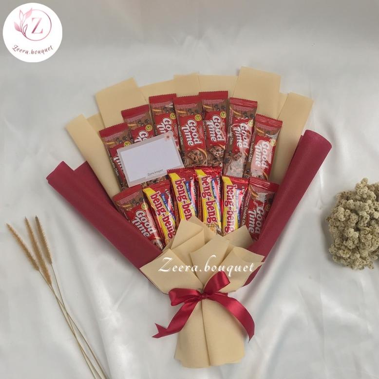 

☛☛ (B15) Buket snack/snack bouquet/bucket snack [INCLUDE: Greeting card+packing]