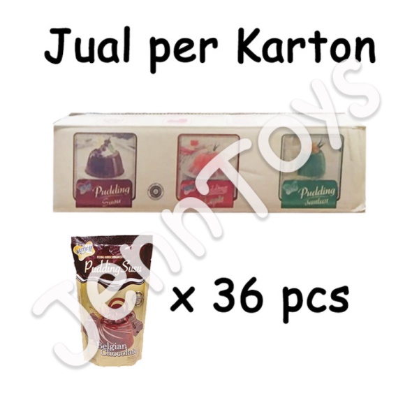 

JennToys PSBelgianKARTON Nutrijell Unik PUDDING Powder Berkualitas puding - KARTON SUSU 1 susu Pudding -