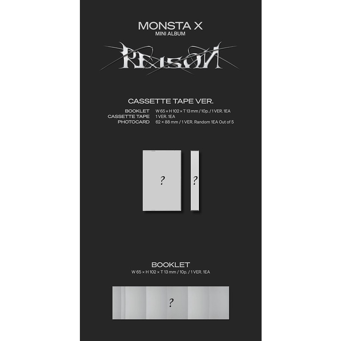 (Jewel, Cassette) MONSTA X - 12th Mini Album REASON