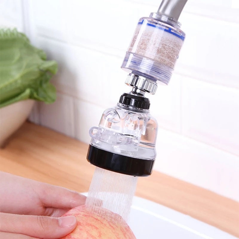 360° Rotating Pressurized Splash-proof Faucet/Adaptor Keran Filter Air Universal/Aksesoris Wastafel Kamar Mandi Dapur