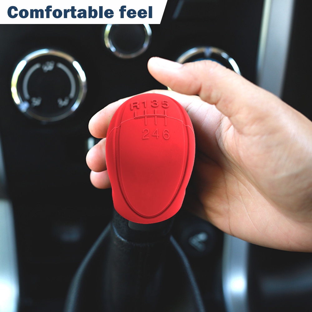 Pelindung Rem Tangan Universal Otomotif Styling Aksesoris Manual 6-Gear Hand Brake Covers Hand Brake Covers Sleeve Case Mobil Silikon Gear Shift Knob Cover