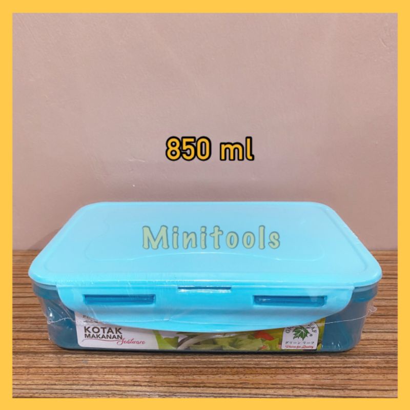 Tempat Makan Sealware Anti Tumpah 850ml / Kotak Bekel Anak / Green Leaf 7221