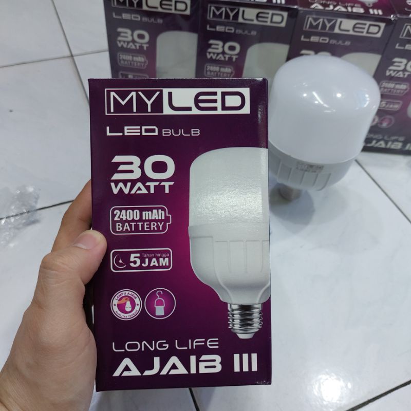 NEW Lampu Led Emergency 30 Watt My Led Smd Lampu Ajaib 30w AC/DC SMD MYLED
