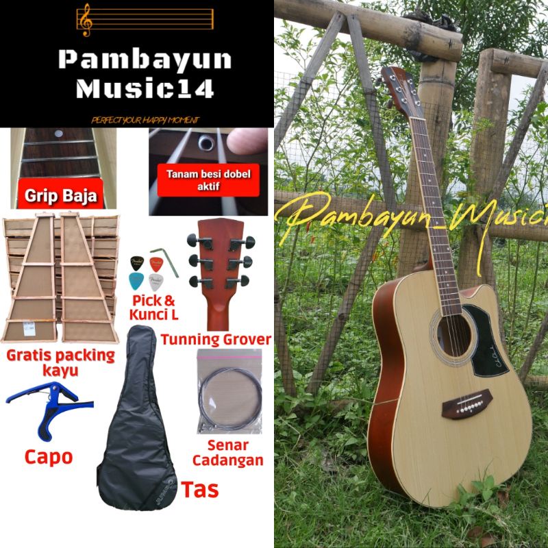 GITAR AKUSTIK COLE CLARK Custom GRATIS PACKING KAYU