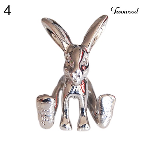 Twowood 1Pc Wanita Kelinci Lucu Hewan Alloy Ear Stud 3D Bunny Earring Fashion Perhiasan