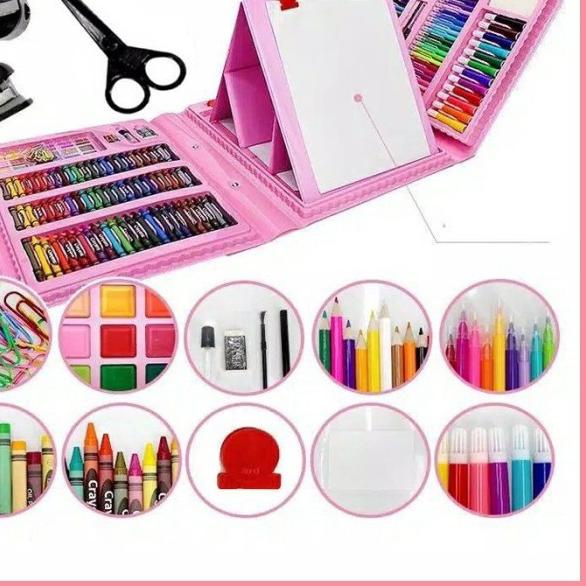 

Ready Stock Crayon 208 Pcs Art Set Crayon Drawing Alat Melukis Mewarnai Kado Anak Crayon Anak Set Isi 208 Pcs Pensil Warna Alat Lukis Set Krayon Set,