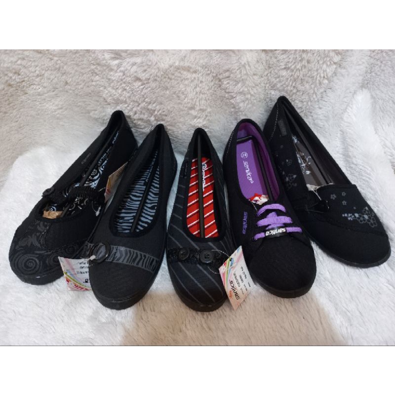 Sepatu flat slip on, tali remaja-dewasa perempuan SANTICA