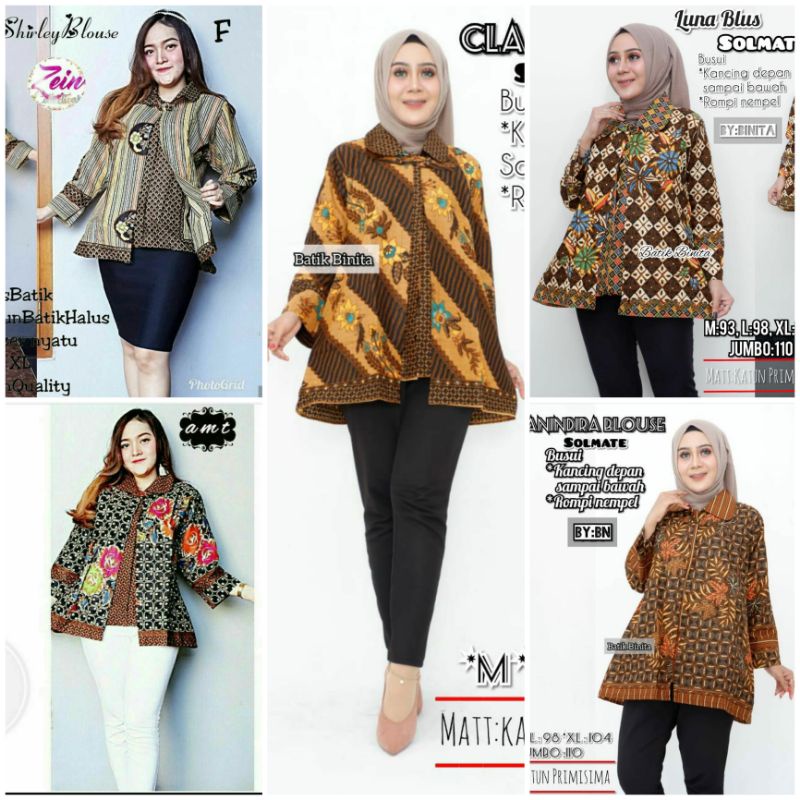 Aneka Baju Atasan Rompi Batik Jumbo