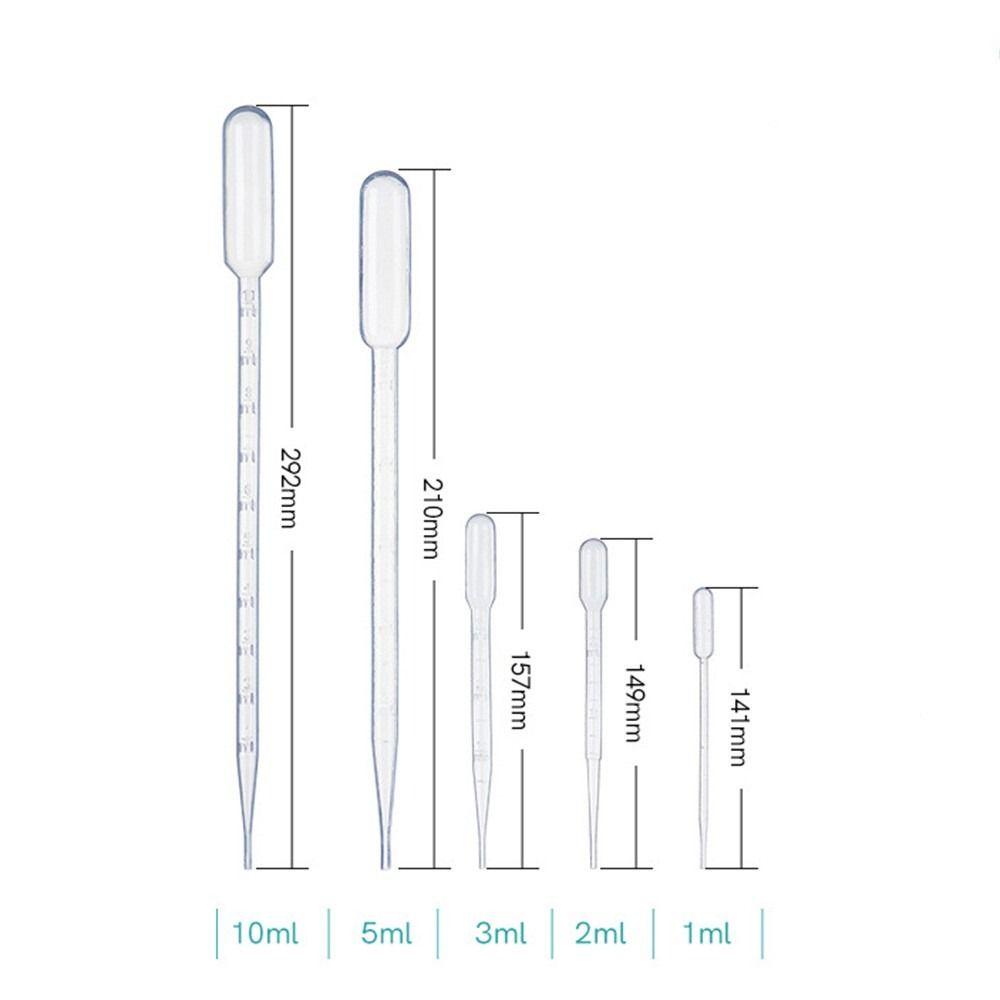 Lanfy Pipet Graduated 100Pcs 1per2 /3 /5/10ML Pipet Mata Kimia Perlengkapan Percobaan Alat Makeup Pipet Laboratorium