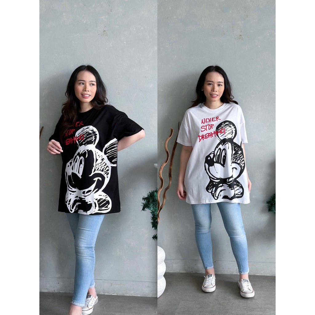 Kaos Wanita Jumbo LD 120 XXXL Bahan Cotton Motif Terbaru