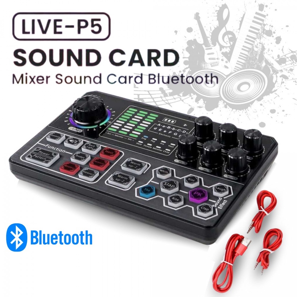 Crust Pro Mixer Sound Card Bluetooth Karaoke Portable Live Broadcast