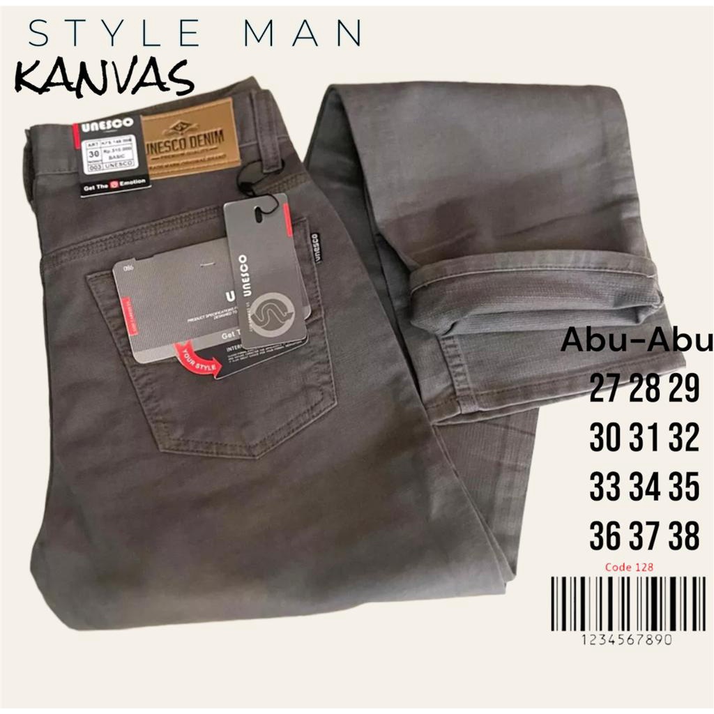 celana kanvas pria /Celana Kanvas panjang /kanvas unesco celana kanvas standar fashion