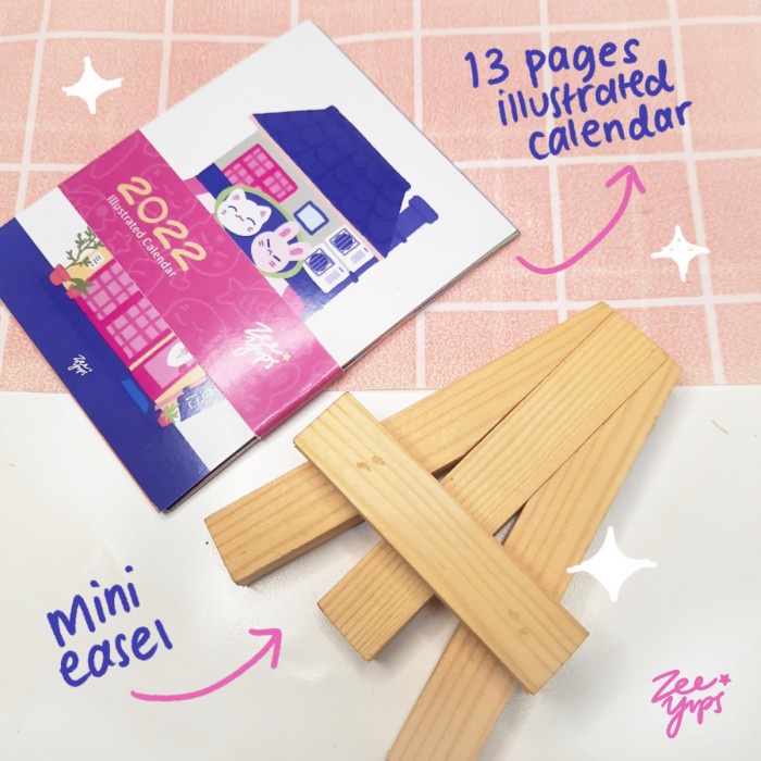 

✨NEW✨ - Kalender 2022 Kayu / Illustrated Calendar by zeeyups - Mini Package