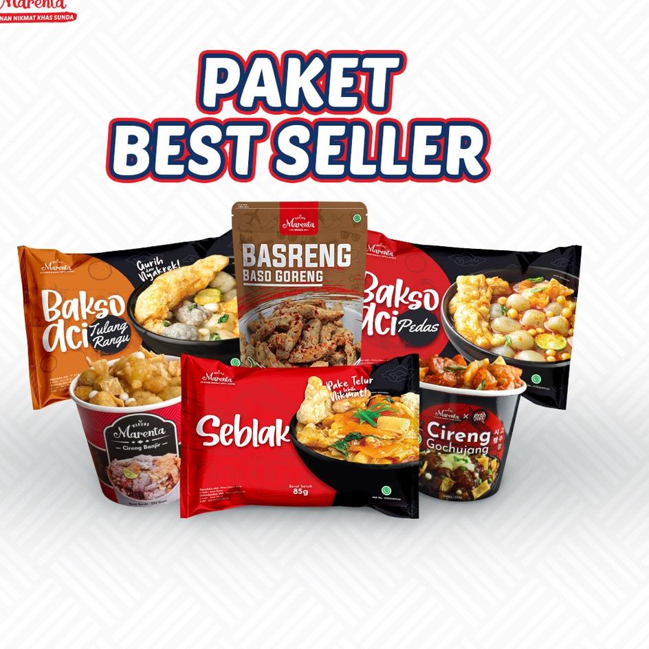 Jual Stok Terbaru Marenta Paket Best Seller Seblak Basreng Baso Aci Pedas Baso Aci