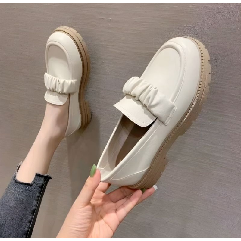 Sepatu Wanita Loafers Terbaru 2022 Fashion Korea Premium Import Dm 27 Sepatu Docmart Wanita Kulit Kasual Ootd Musim Semi Bisa Cod