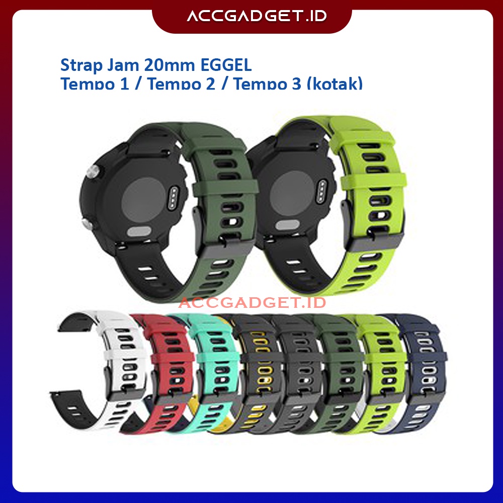 Tali Strap Jam Smartwatch Eggel Tempo 2 / Tempo 1 / Tempo 3 (kotak) / Oase Horizon W1 / Oase Horizon VF1- DTN1 Strapwatchband