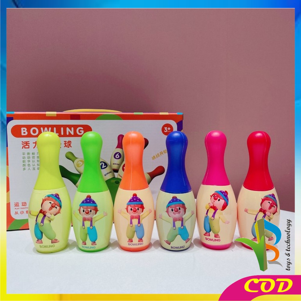 RB-M215 Mainan Bowling Anak Karakter / Mainan Olahraga Anak Bola Bowling Set / Mainan Edukasi Anak Boling Set / Sport Game