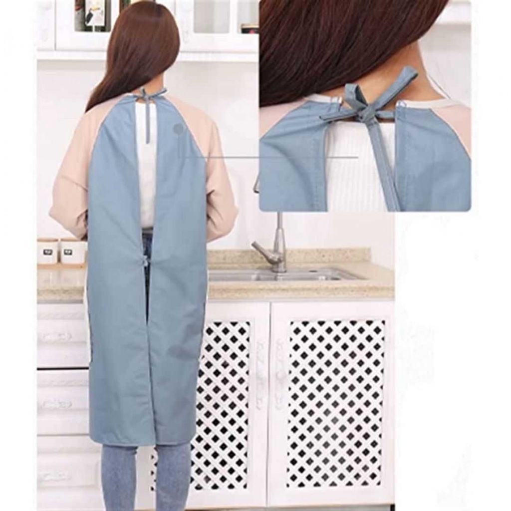 Celemek Apron Dapur Lengan Panjang Waterproof