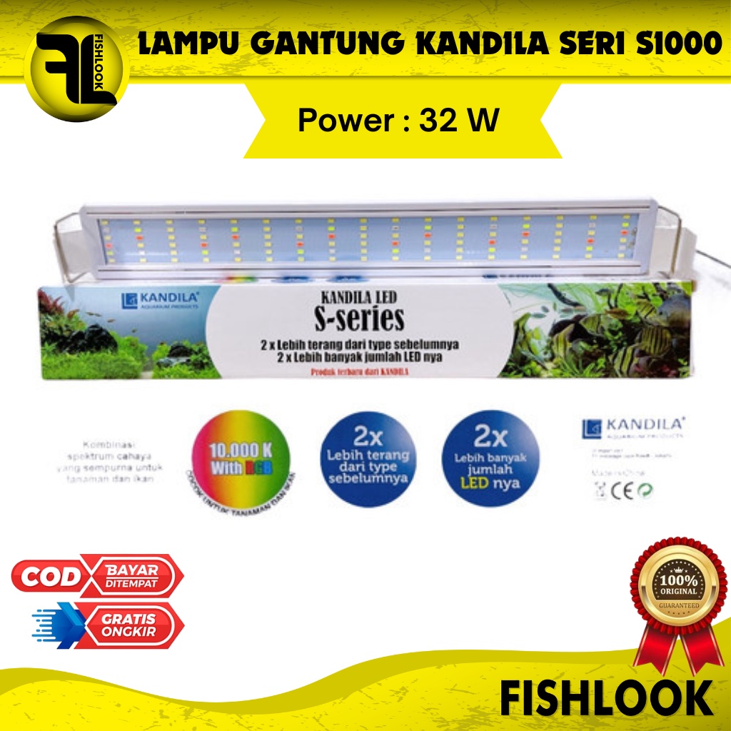 LAMPU KANDILA LED S1000 S-1000 32W AQUARIUM AQUASCAPE