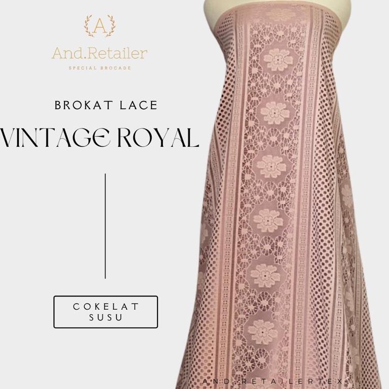 Harga Murah✫☊ Kain Brokat Lace Vintage Royal Hitam Black dan Lilac 35 ☊